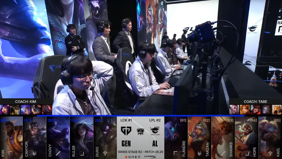 Gen.G vs AL esports teams competing on stage