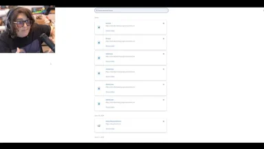 Person looking at computer download history