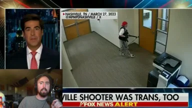 News broadcast about Nashville shooting incident March 2023.