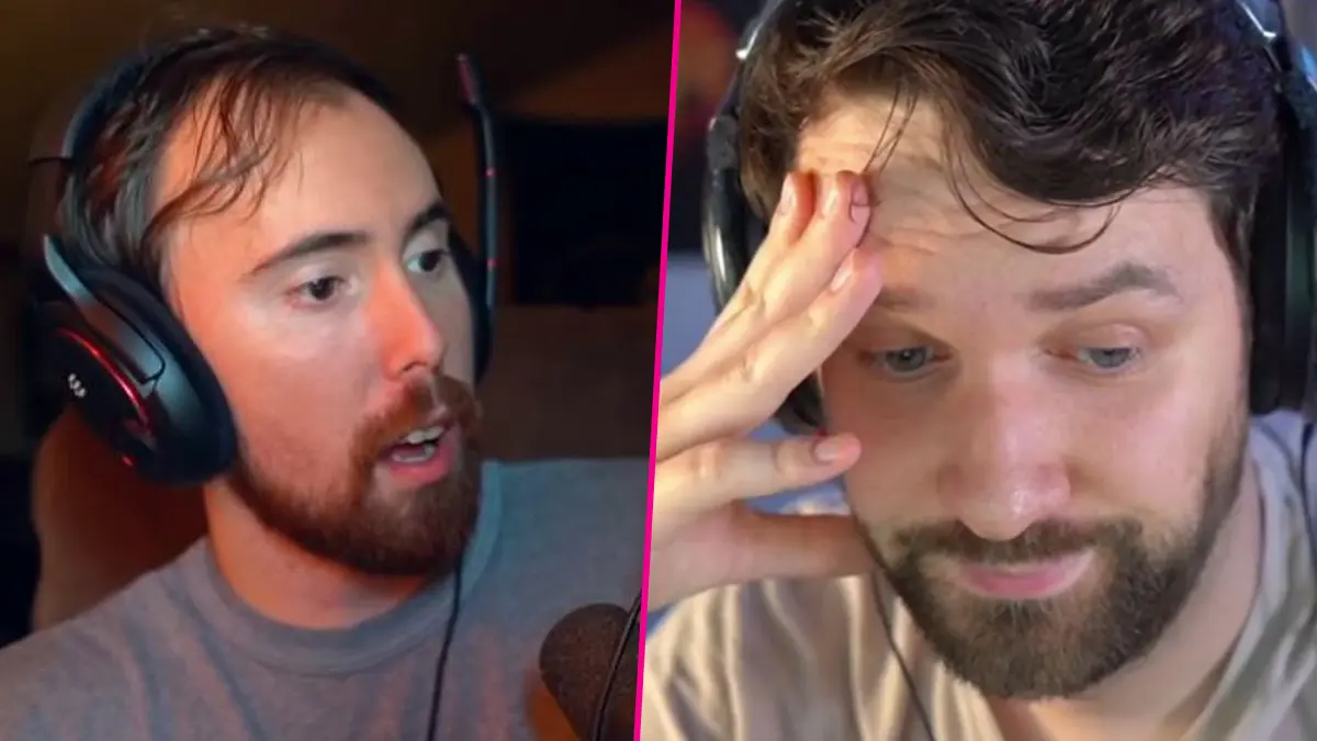 Two men wearing headphones in split-screen video call