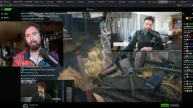 Kick livestream with multiple streamers in split screen