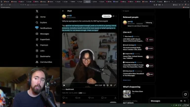 Streamer reacts to tweet apology on social media.