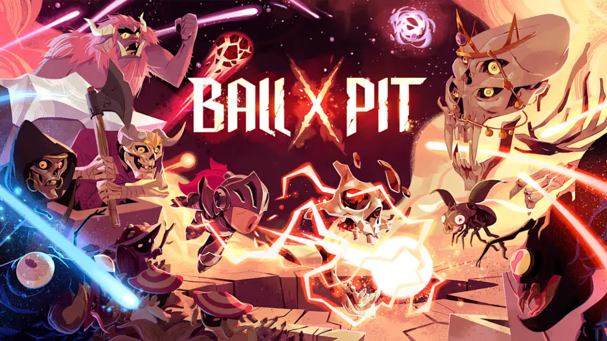 Fantasy battle scene from Ball x Pit game