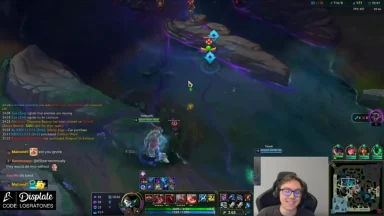 Streamer plays League of Legends ranked match live