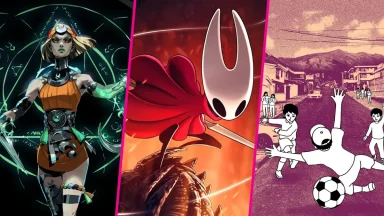 Collage of three popular indie video games