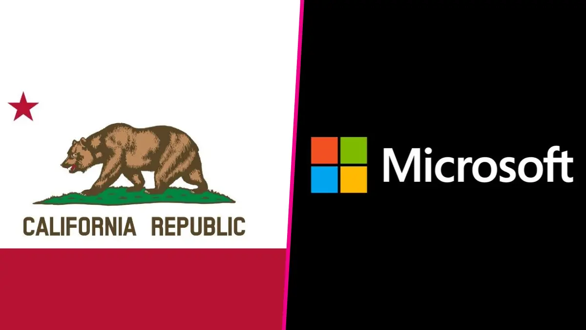 California Republic and Microsoft logos side by side
