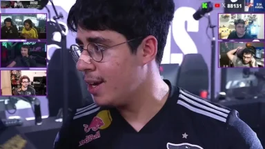 Esports player interviewed during live stream event