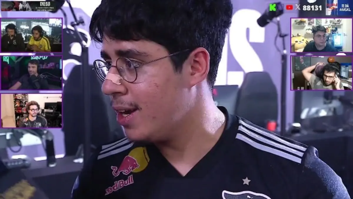 Esports player interviewed during live stream event