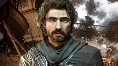 Realistic male video game character in detailed outfit