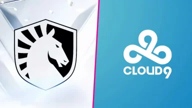 Team Liquid and Cloud9 esports logos side by side