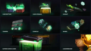 CSGOLuck game modes: case battles, market, and more
