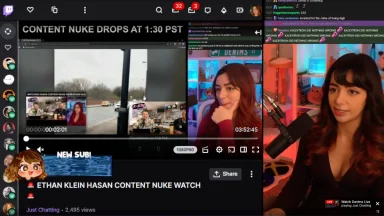 Live stream video with chat on Twitch.