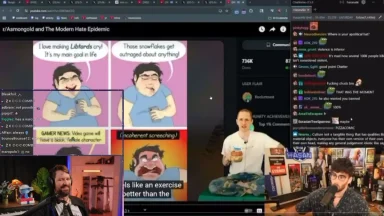 Streaming discussion on internet memes and reactions.