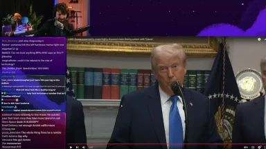 Livestream shows speaker commentary alongside Trump press conference