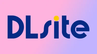 DLsite logo on gradient background