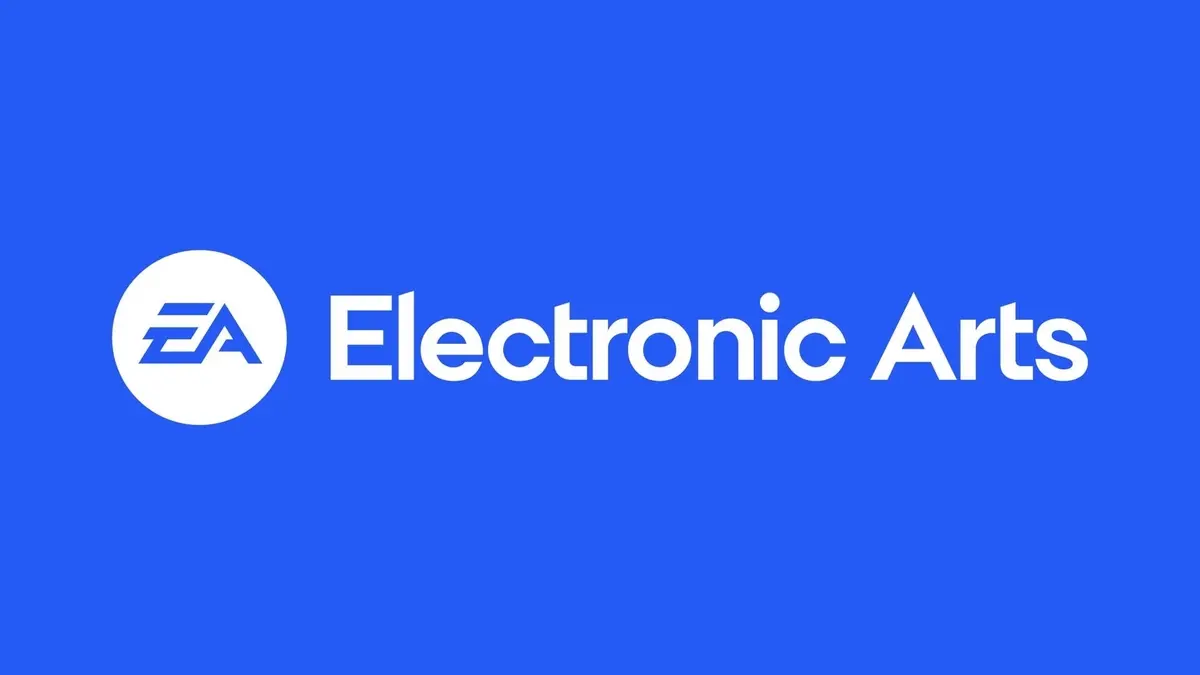 Electronic Arts logo on blue background