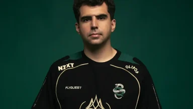Esports player wearing FlyQuest team jersey