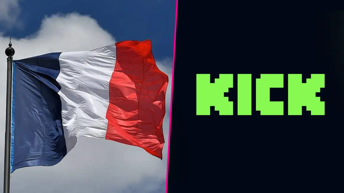 French flag and green Kick logo