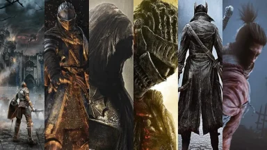 Collage of fantasy warriors and knights.