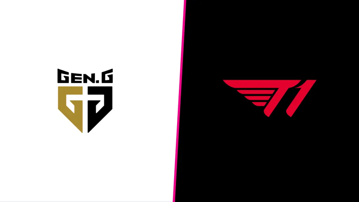 Gen.G vs T1 esports logos