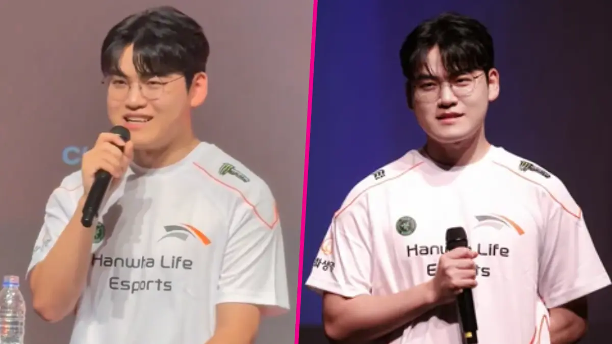 Esports player wearing Hanwha Life Esports jersey