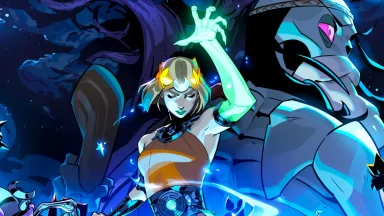 Fantasy sorceress casting magic with glowing green hand