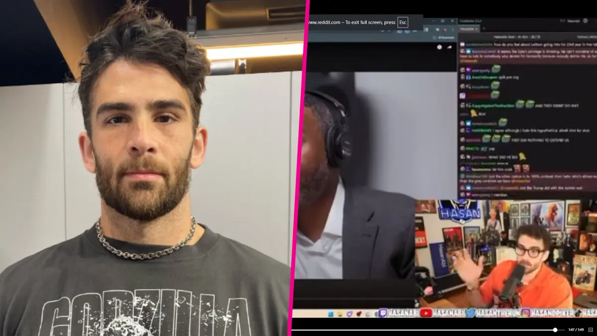 Man posing and streaming online video discussion