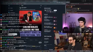 Streamer reacting to news about influencer regulations