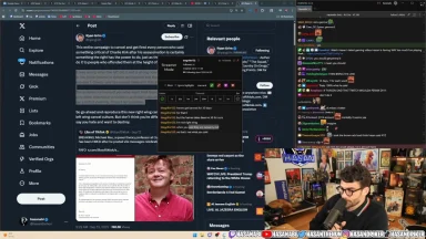 Streamer discusses Twitter post controversy on live stream.