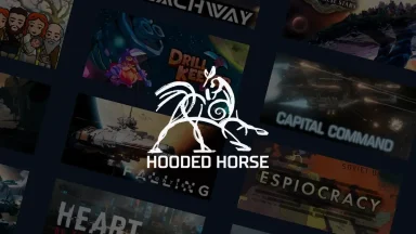Hooded Horse video game publisher logo collage