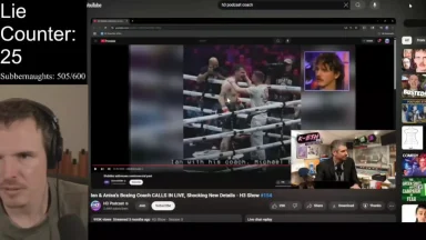 H3 Podcast discussing boxing coach call with video highlights.