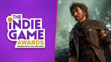 Indie Game Awards logo and fantasy game character