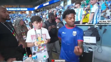 Fans gather at FIFA World Cup stadium in Miami
