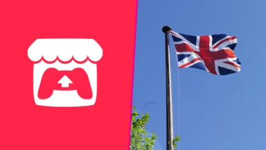 UK flag and game upload icon