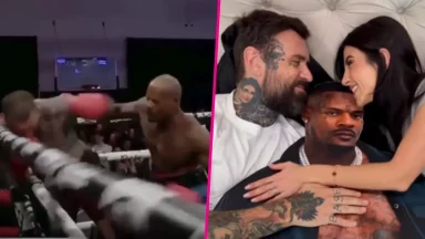 Boxing match and couple with edited image comparison