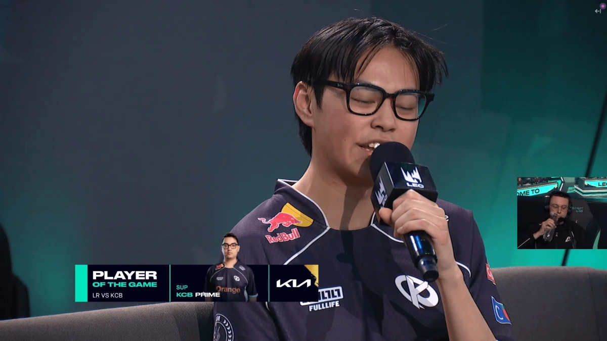 Esports player speaking in post-game interview
