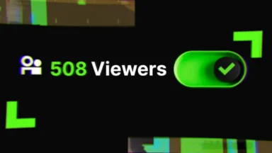Live stream showing 508 viewers with green check