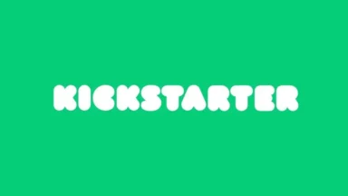 Kickstarter logo on green background