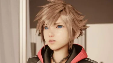 Close-up of anime boy with spiky hair
