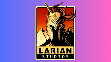 Larian Studios logo with armored knight helmet