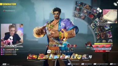 Video game character selection screen with sorcerer hero