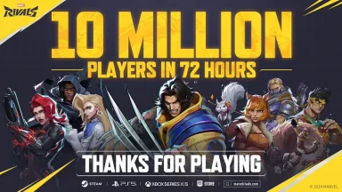 Marvel Rivals hits 10 million players milestone.