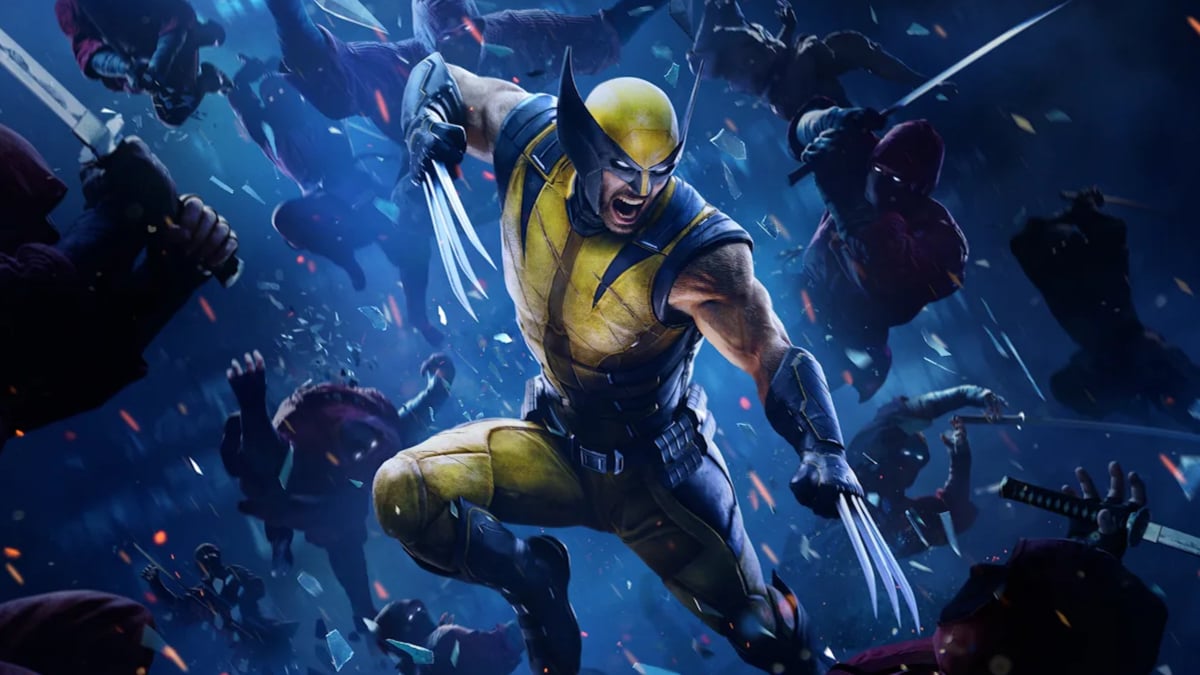 Wolverine fights armed ninjas with extended claws
