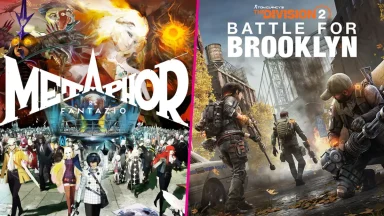 Collage of Metaphor Re Fantazio and The Division 2.