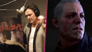 Person recording voice for video game character