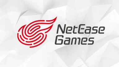 NetEase Games logo on geometric background