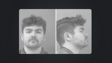 Two-angle mugshot of unidentified man