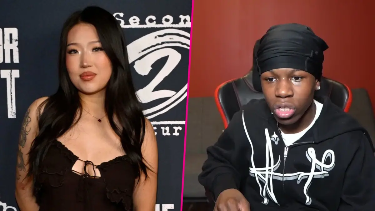 Two people posing in separate photos