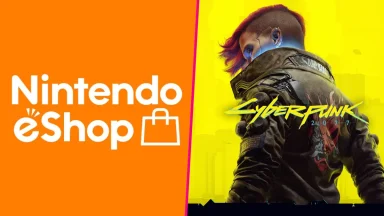Nintendo eShop and Cyberpunk 2077 promo image