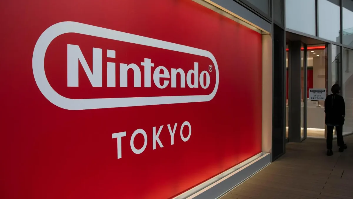 Nintendo Tokyo store exterior with red sign